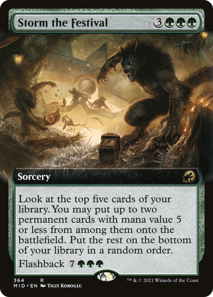 Storm the Festival (Extended Art) (364) Foil - Innistrad: Midnight Hunt