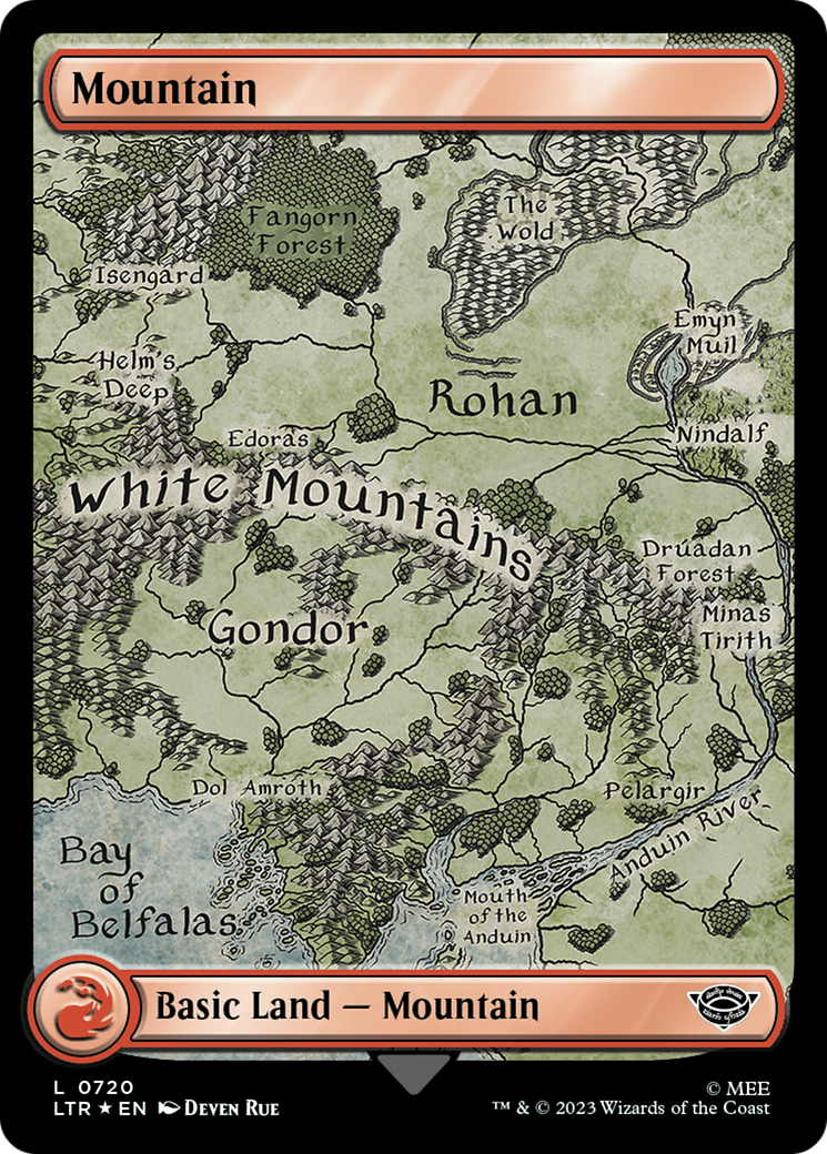 Mountain (Surge Foil) (720) Foil - The Lord of the Rings: Tales of Middle-earth