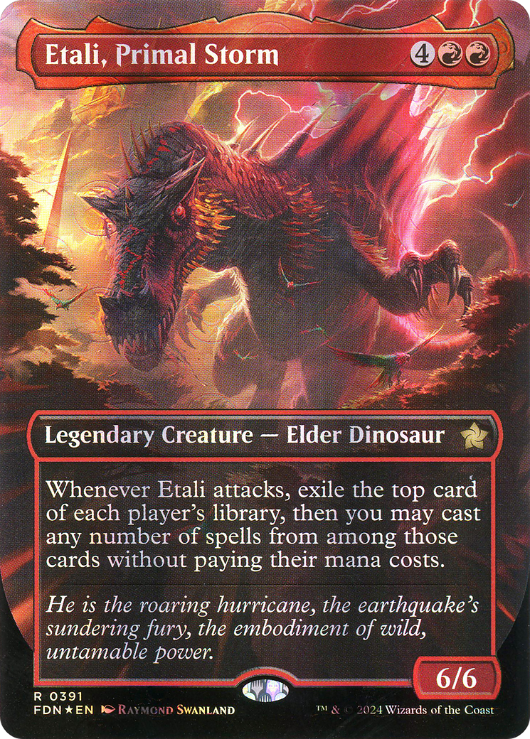 Etali, Primal Storm (Borderless) (Mana Foil) (391) Foil - Foundations
