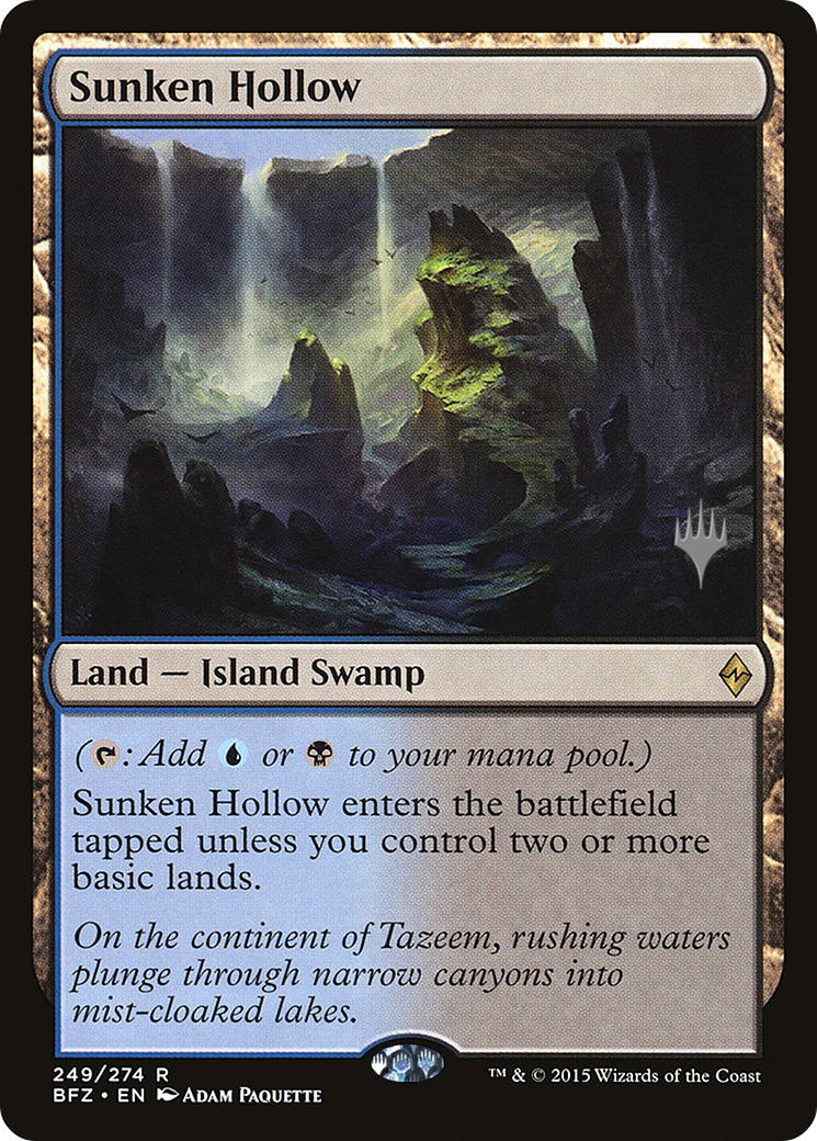 Sunken Hollow Foil - Battle for Zendikar Promos