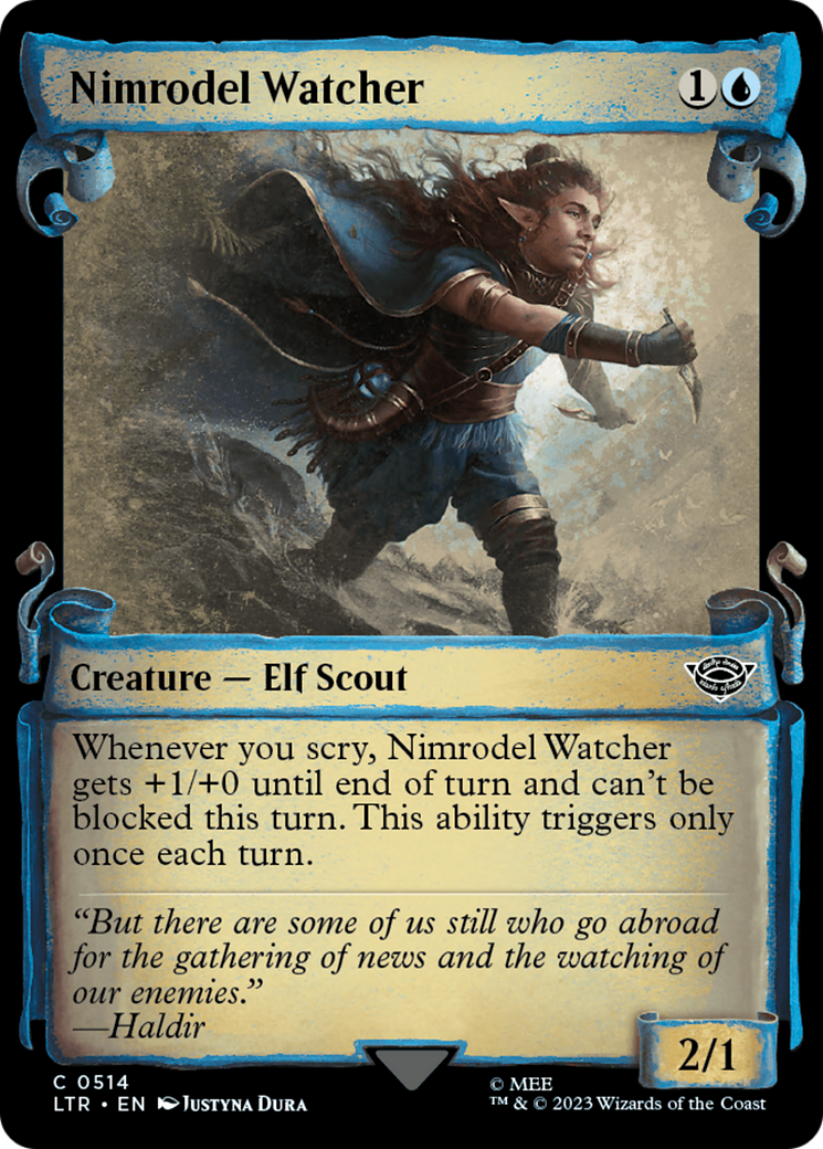 Nimrodel Watcher (Showcase Scrolls) (Showcase) (514) Foil - The Lord of the Rings: Tales of Middle-earth