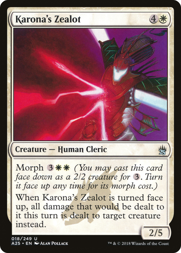 Karona's Zealot (018) Foil - Masters 25