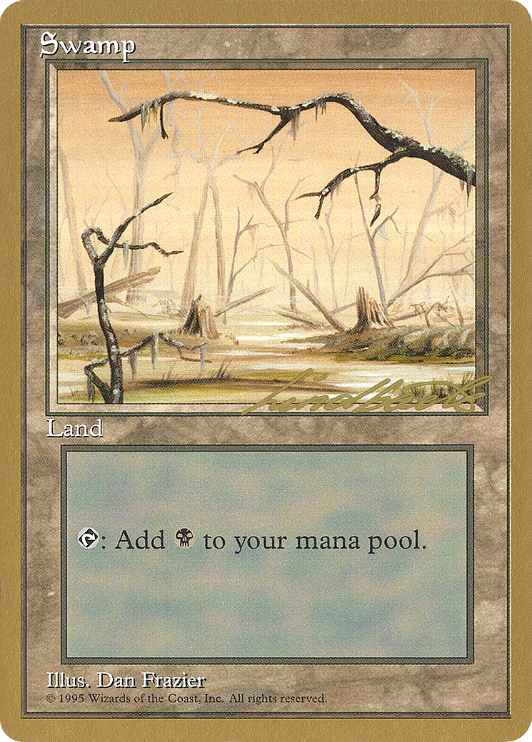 Swamp (A) - 1996 Leon Lindback (4ED) - Pro Tour Collector Set
