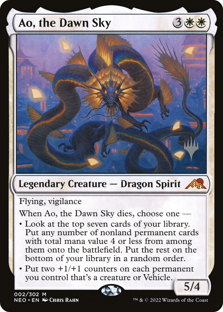 Ao, the Dawn Sky (02p) - Kamigawa: Neon Dynasty Promos
