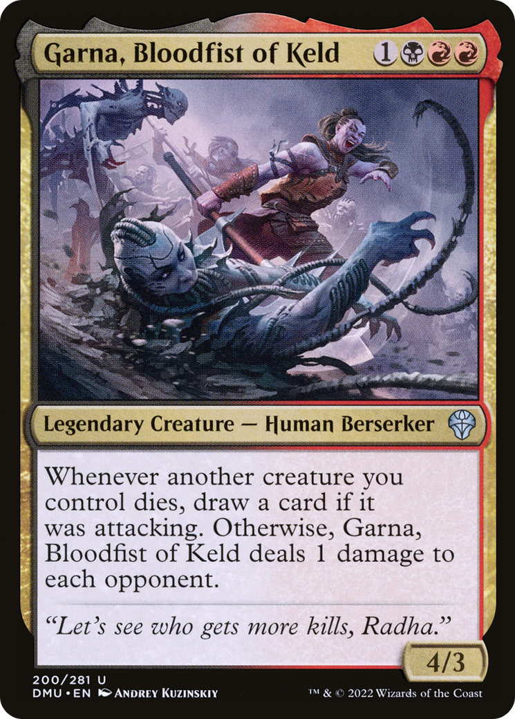Garna, Bloodfist of Keld (200) Foil - Dominaria United