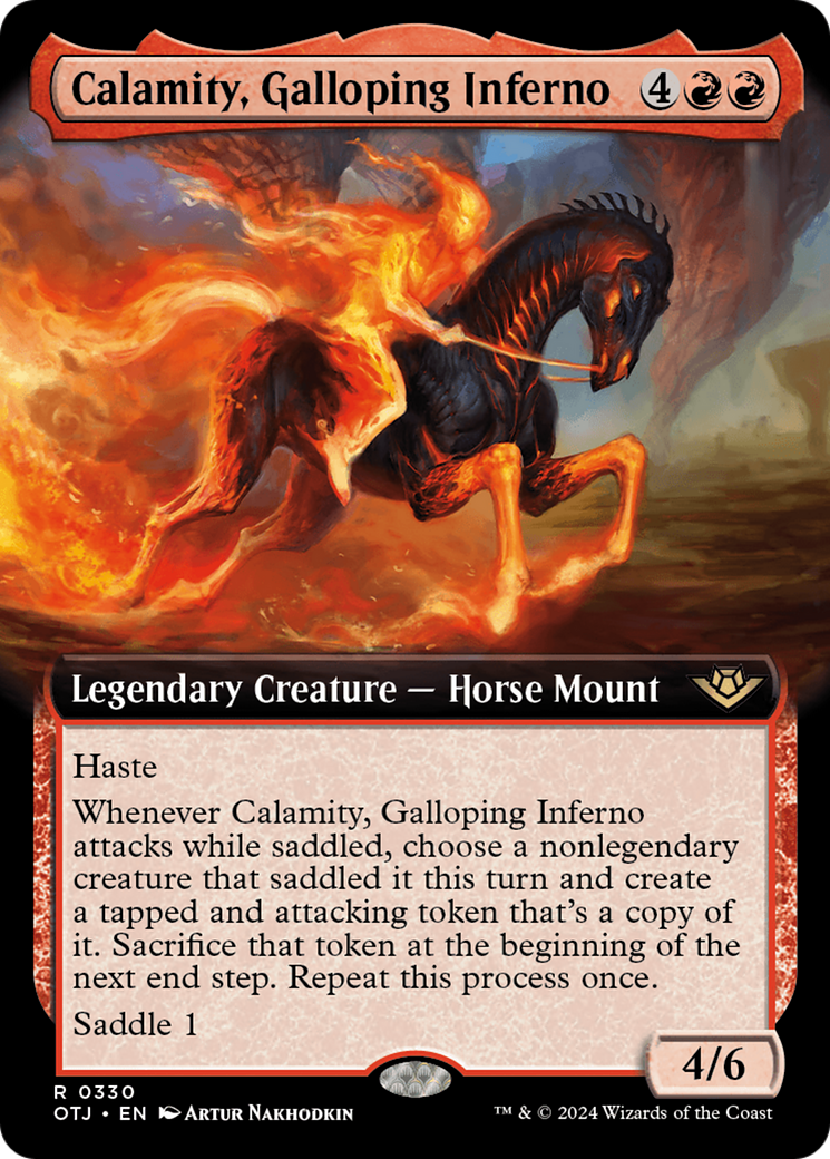 Calamity, Galloping Inferno (Extended Art) (330) Foil - Outlaws of Thunder Junction