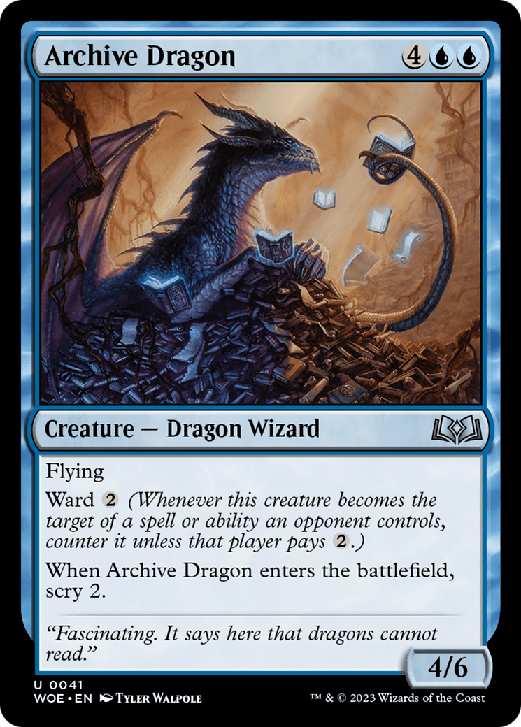 Archive Dragon (041) Foil - Wilds of Eldraine