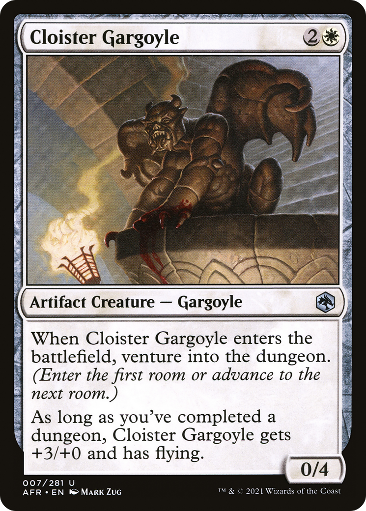 Cloister Gargoyle (007) Foil - Adventures in the Forgotten Realms
