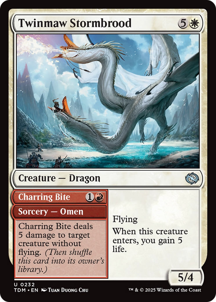 Twinmaw Stormbrood // Charring Bite (232) Foil - Tarkir: Dragonstorm
