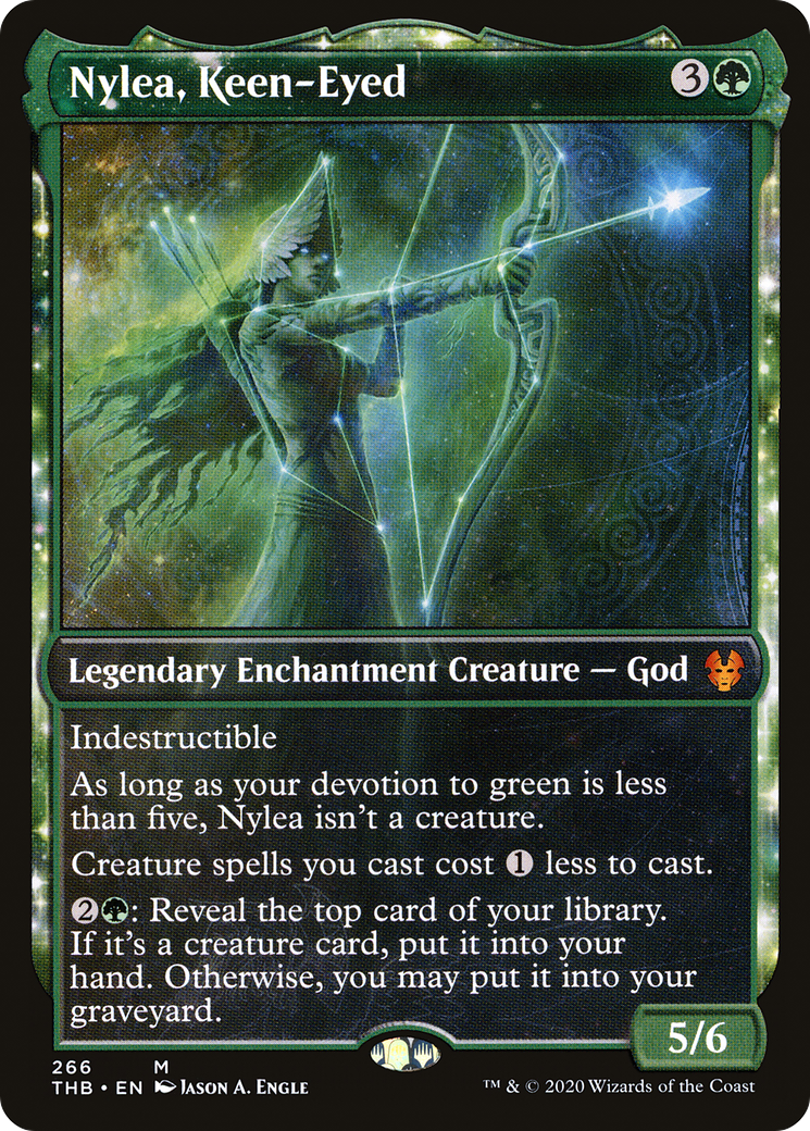 Nylea, Keen-Eyed (Showcase) (266) Foil - Theros Beyond Death