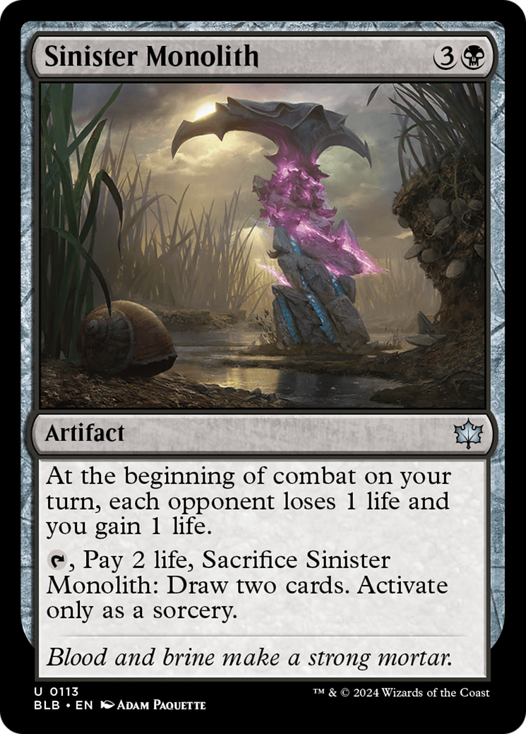 Sinister Monolith (113) Foil - Bloomburrow