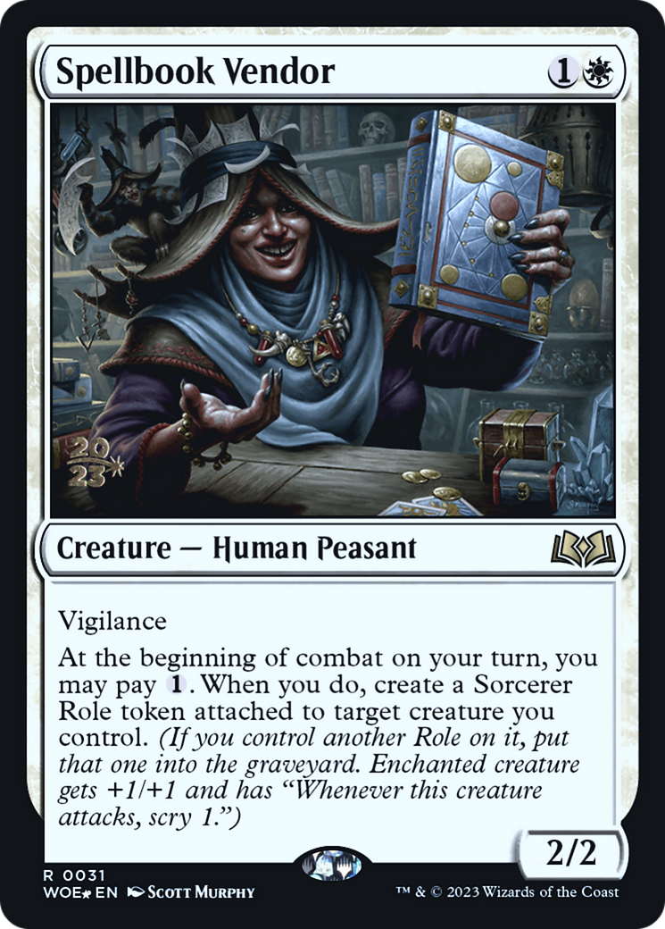 Spellbook Vendor (031) Foil - Wilds of Eldraine Promos