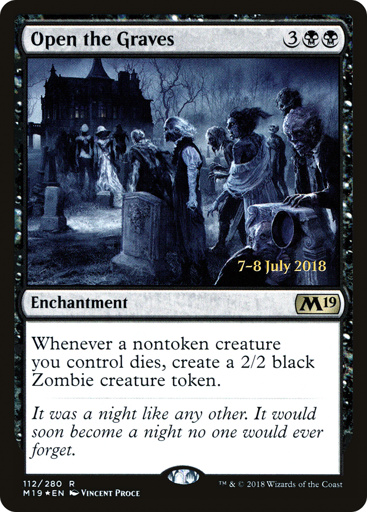 Open the Graves (112) Foil - Core Set 2019 Promos