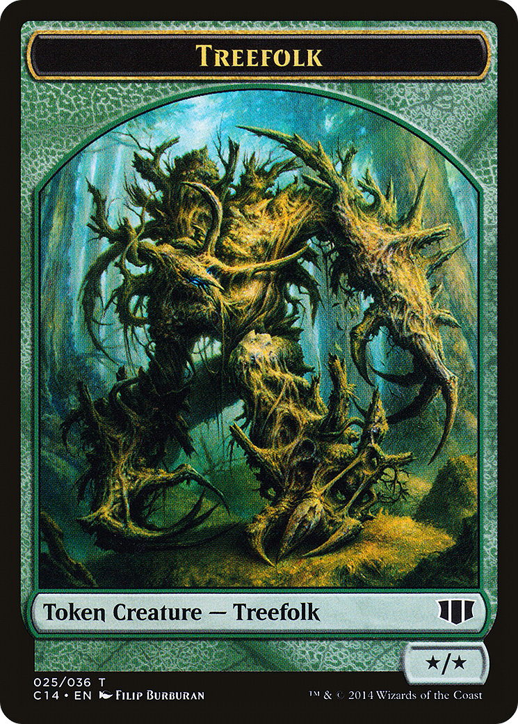 Treefolk // Wolf Double-Sided Token (25 // 26) - Commander 2014 Tokens