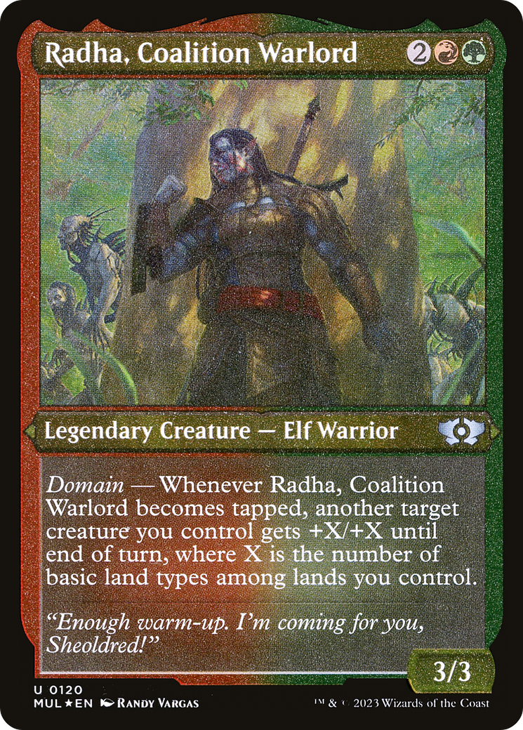 Radha, Coalition Warlord (120) Etched - Multiverse Legends