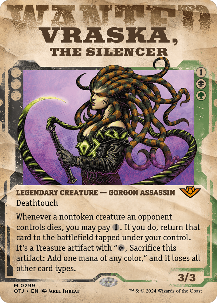 Vraska, the Silencer (Showcase) (299) Foil - Outlaws of Thunder Junction