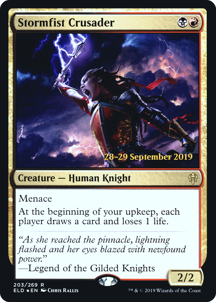 Stormfist Crusader (203s) Foil - Throne of Eldraine Promos