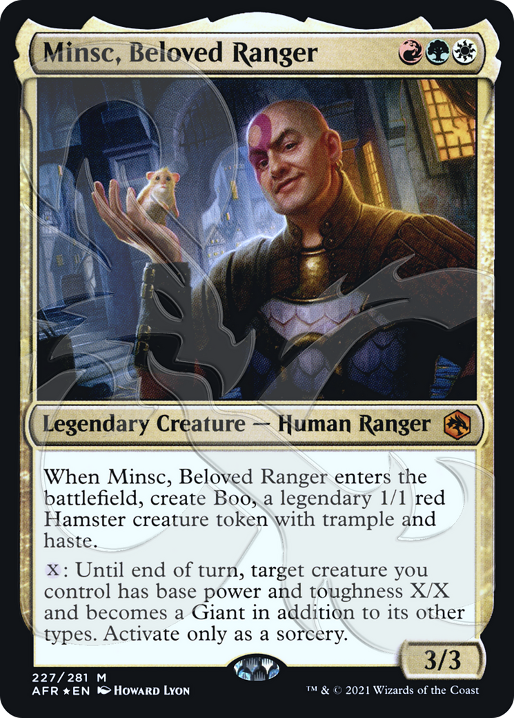 Minsc, Beloved Ranger (227) Foil - Adventures in the Forgotten Realms Promos