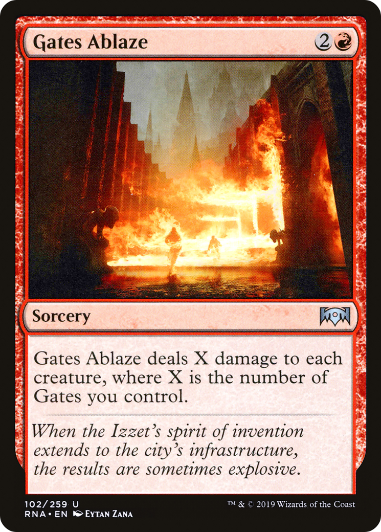 Gates Ablaze (102) Foil - Ravnica Allegiance