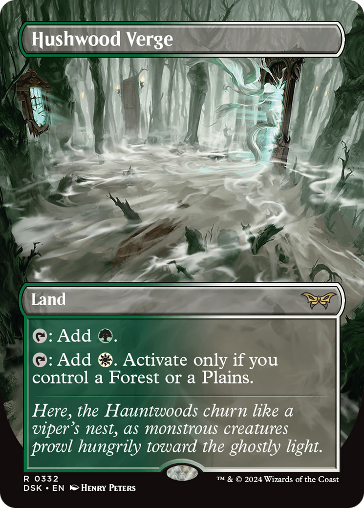 Hushwood Verge (Borderless) (332) Foil - Duskmourn: House of Horror