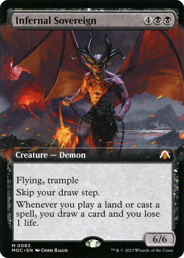 Infernal Sovereign (Extended Art) (083) Foil - March of the Machine Commander
