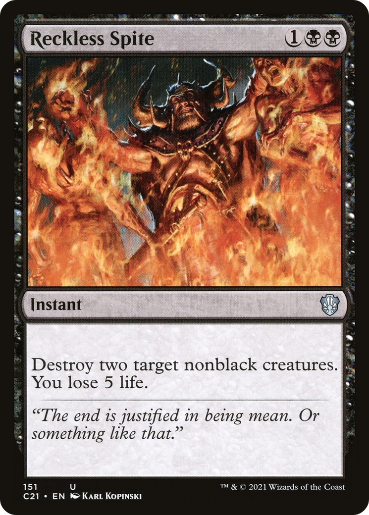 Reckless Spite (151) - Commander 2021