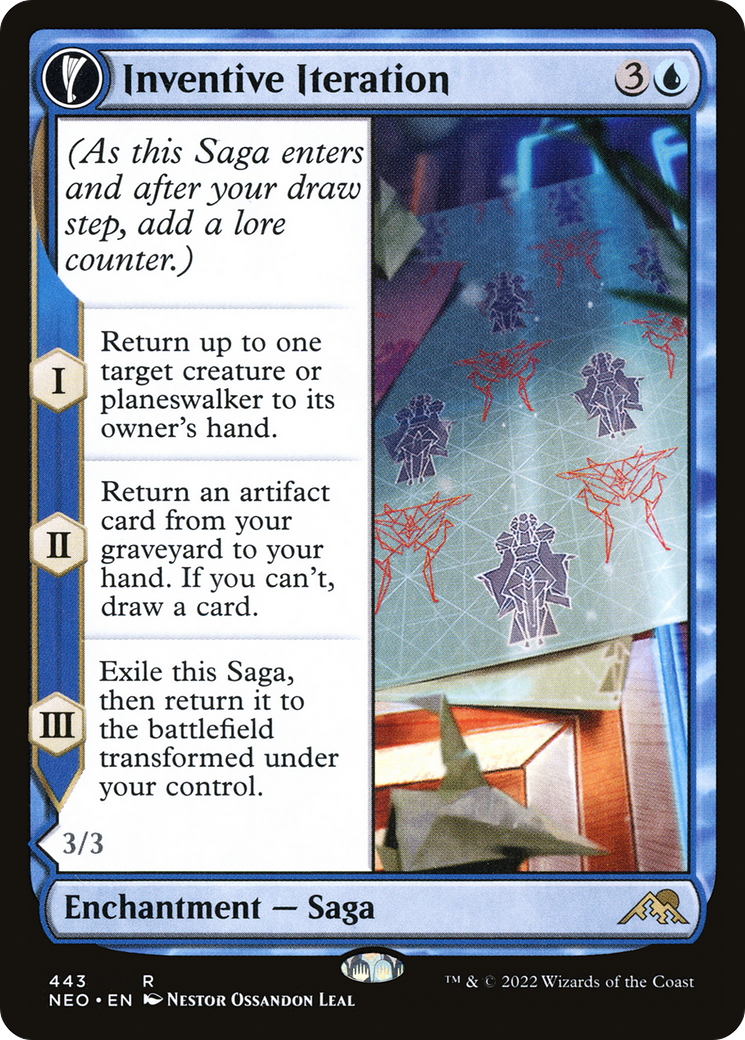 Inventive Iteration // Living Breakthrough (Extended Art) (443) - Kamigawa: Neon Dynasty