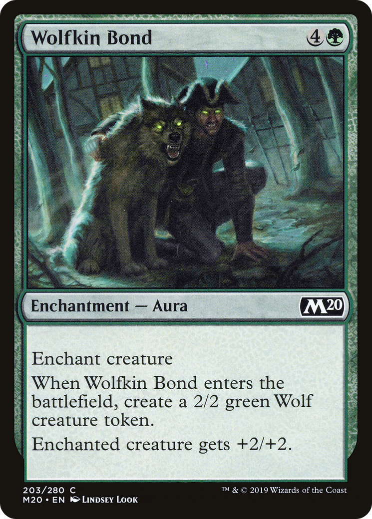 Wolfkin Bond (203) Foil - Core Set 2020