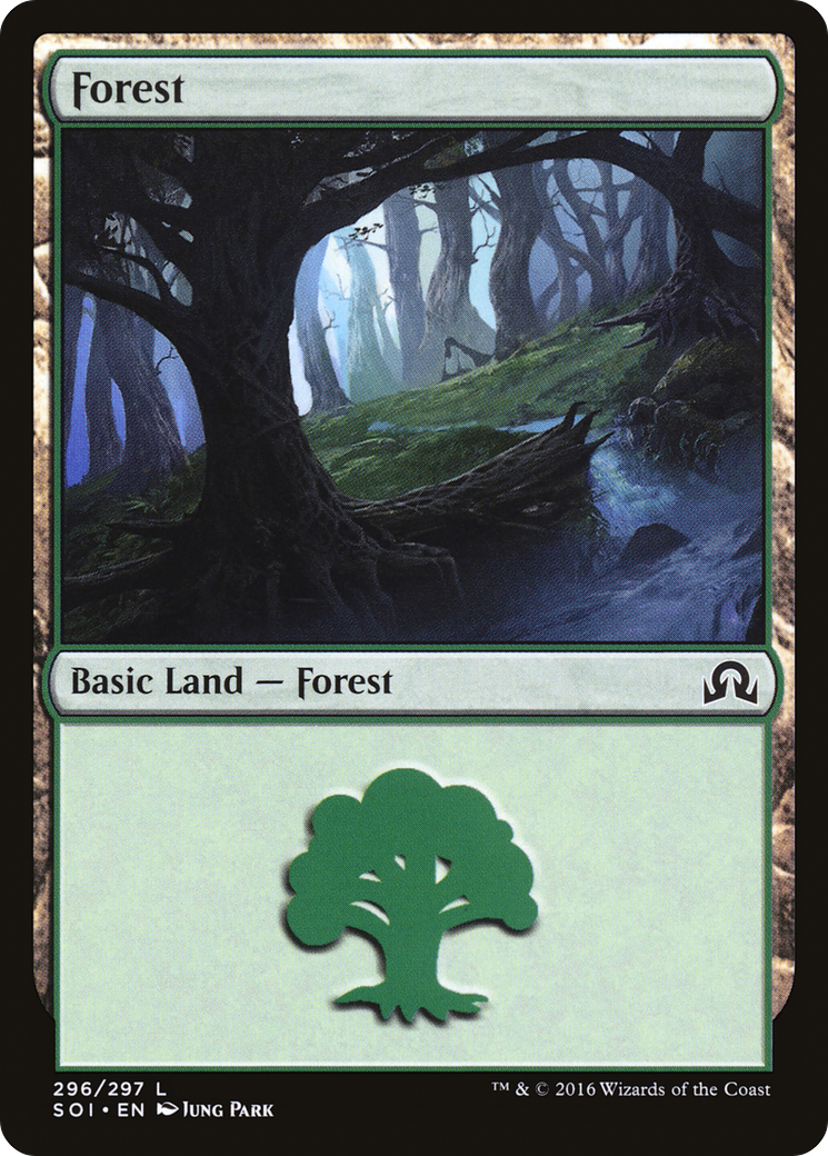 Forest (296) Foil - Shadows over Innistrad