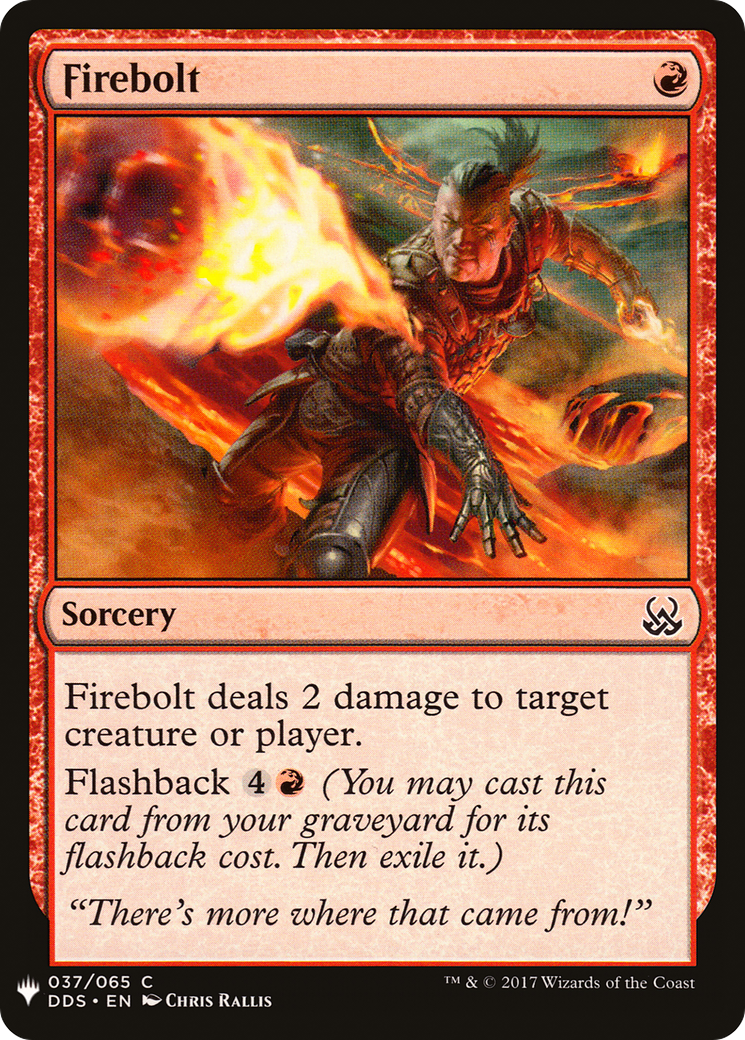 Firebolt (DDS-37) - The List
