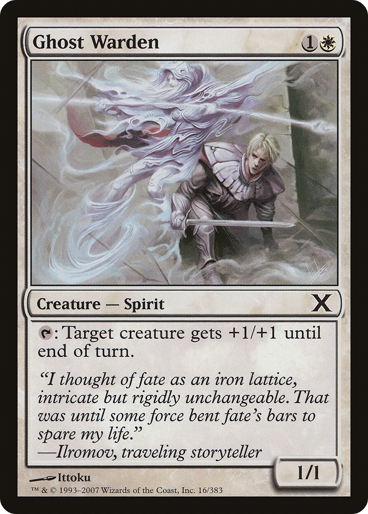 Ghost Warden (016) Foil - Tenth Edition