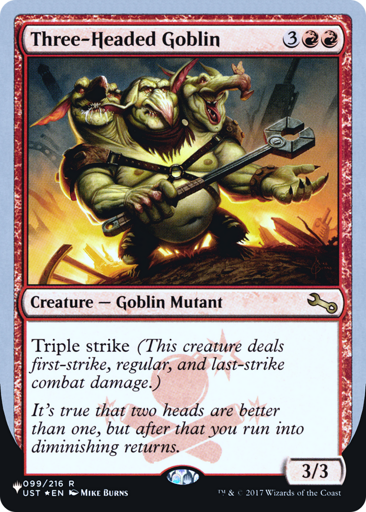 Three-Headed Goblin (031) Foil - The List (Unfinity Foil Edition)