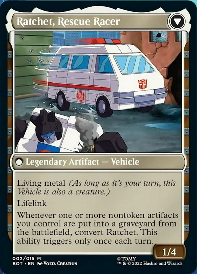 Ratchet, Field Medic // Ratchet, Rescue Racer (002) - Transformers