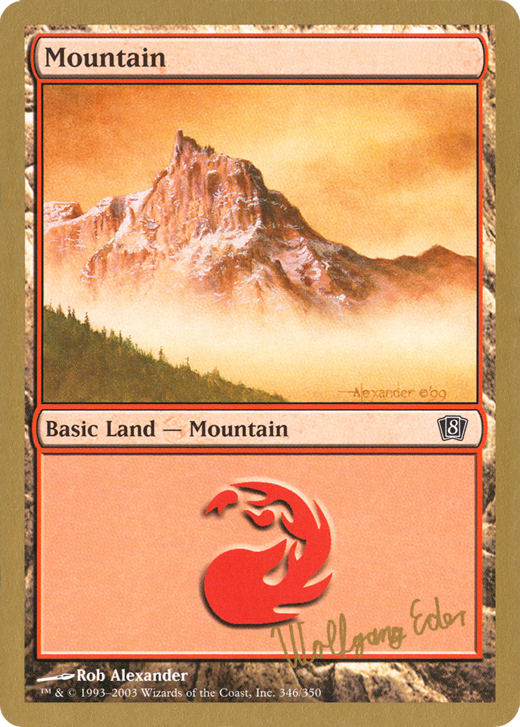 Mountain (346) - 2003 Wolfgang Eder (8ED) - World Championship Decks 2003
