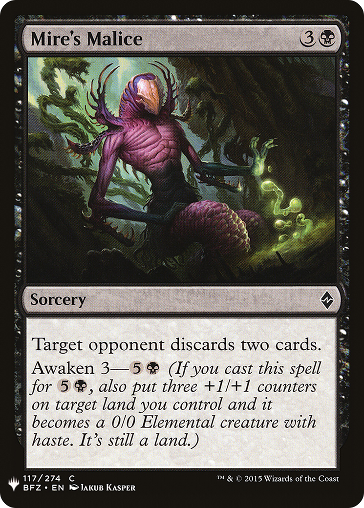 Mire's Malice (BFZ-117) - The List