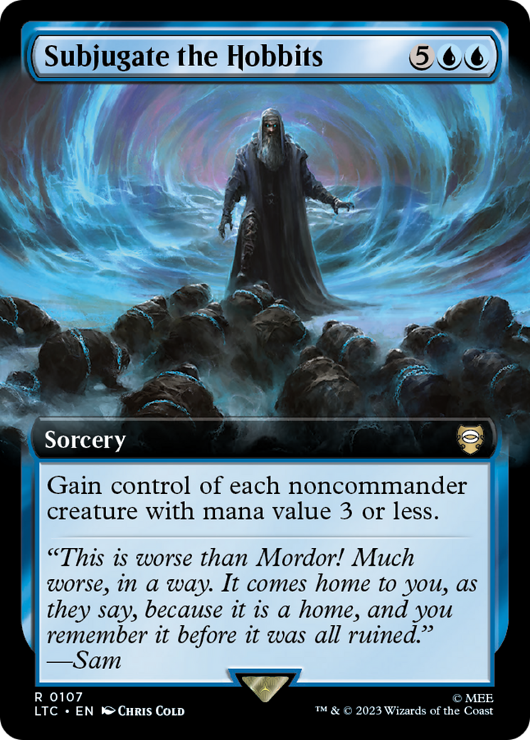 Subjugate the Hobbits (Extended Art) (107) Foil - Tales of Middle-earth Commander