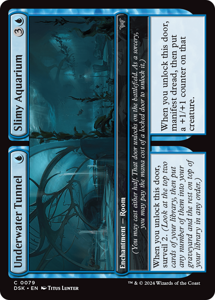 Underwater Tunnel // Slimy Aquarium (079) Foil - Duskmourn: House of Horror
