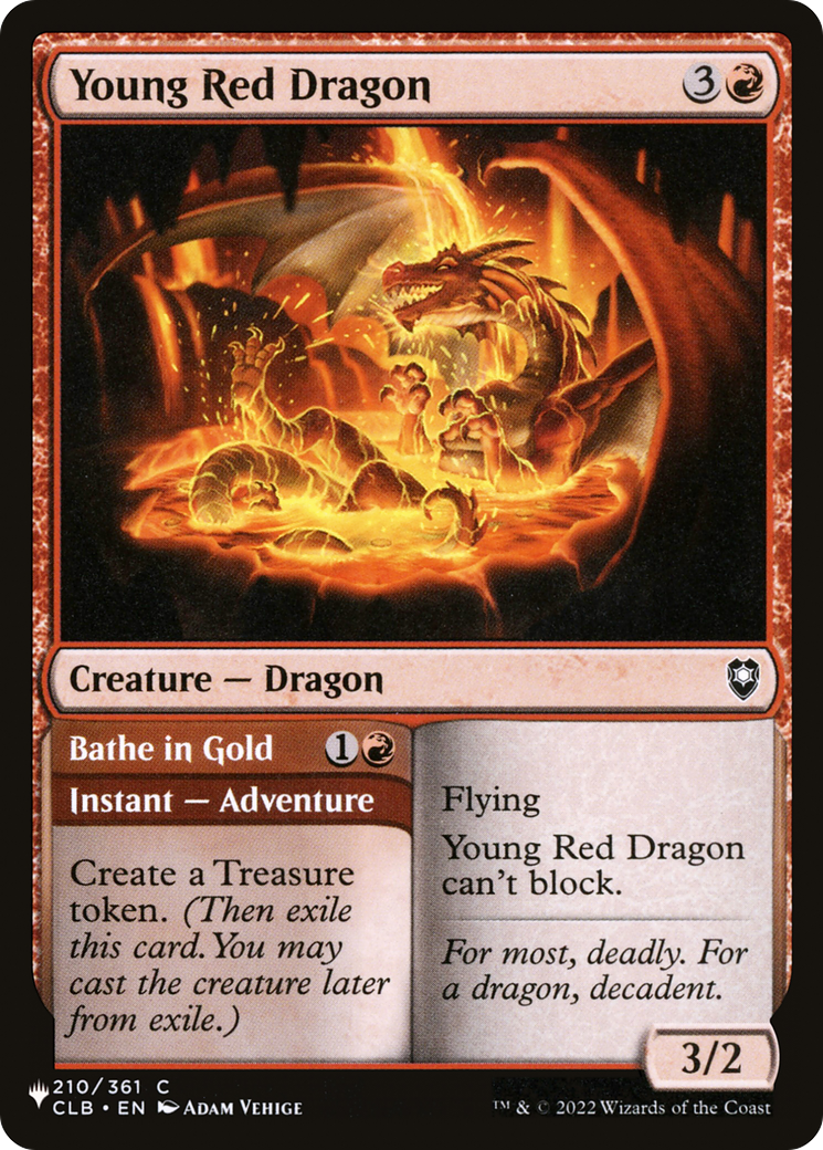 Young Red Dragon // Bathe in Gold (CLB-210) - The List