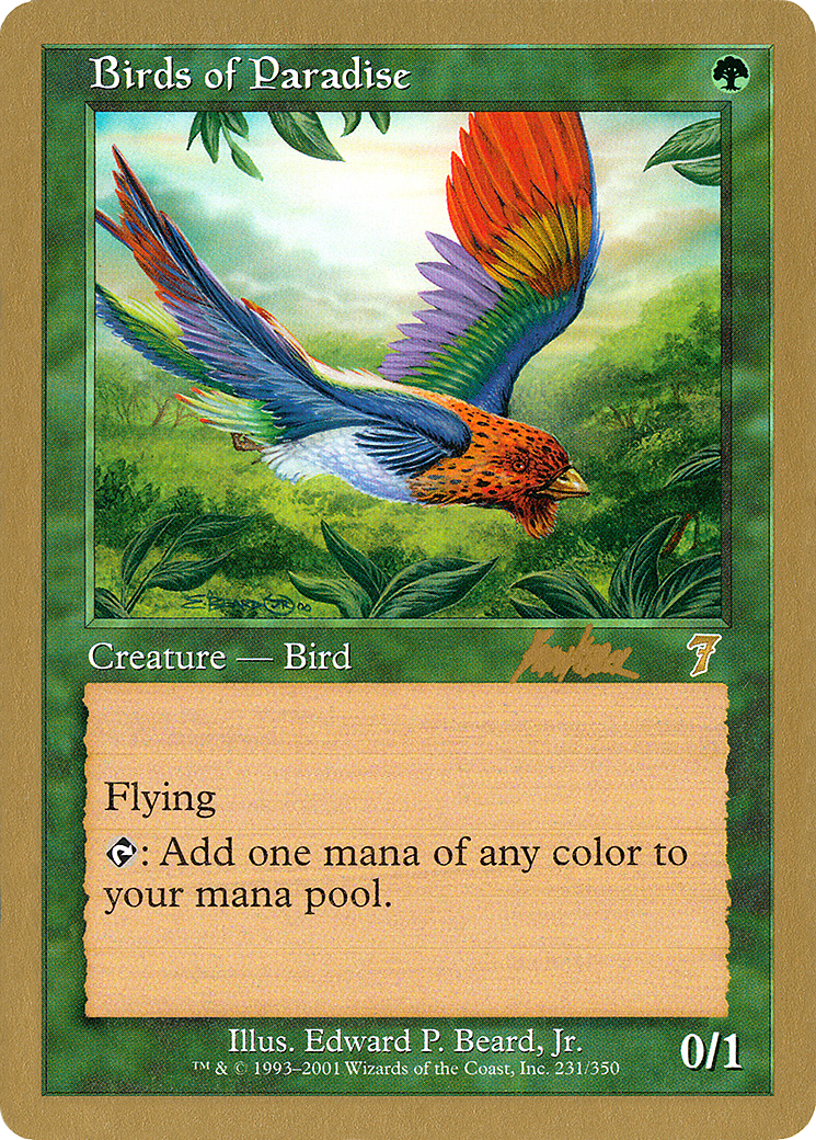 Birds of Paradise - 2002 Brian Kibler (7ED) (Retro) - World Championship Decks 2002