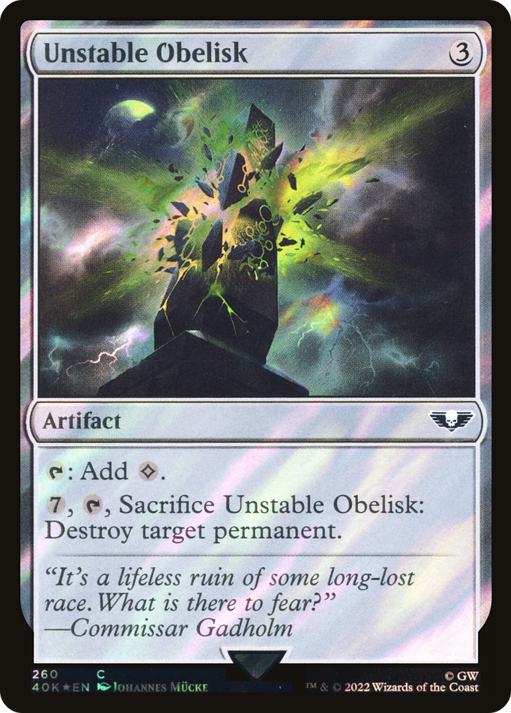 Unstable Obelisk (260) Surge Foil - Warhammer 40,000 Commander