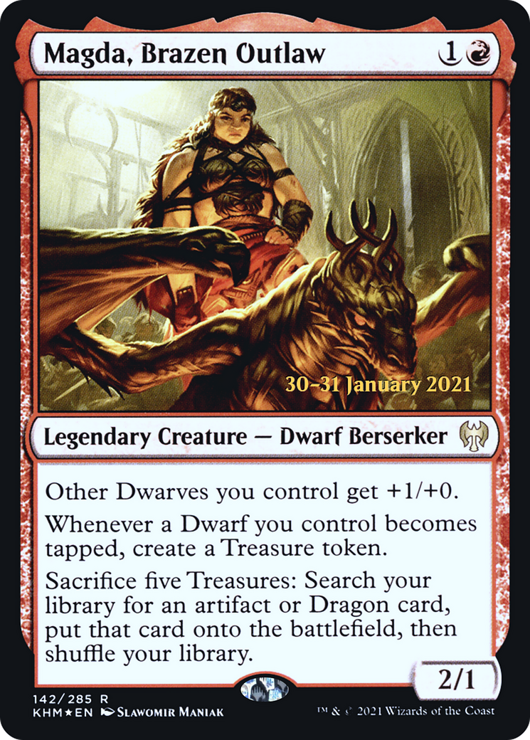 Magda, Brazen Outlaw (142s) Foil - Kaldheim Promos