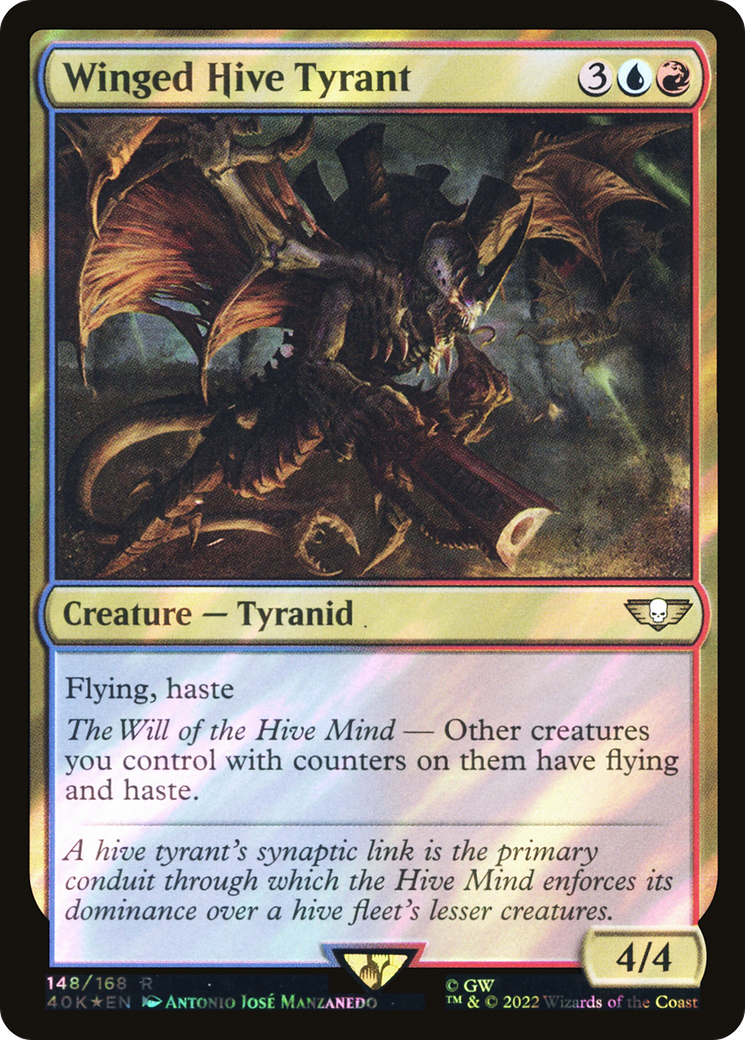 Winged Hive Tyrant (148) Surge Foil - Warhammer 40,000 Commander