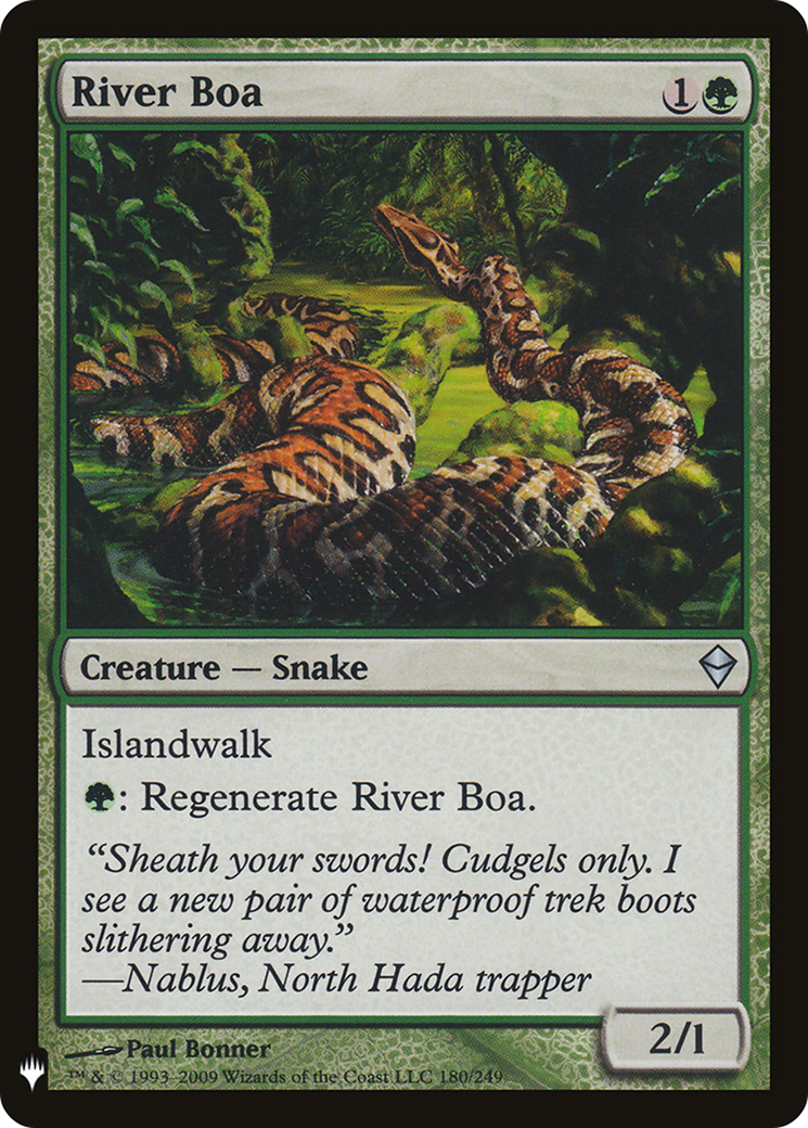River Boa (ZEN-180) - The List