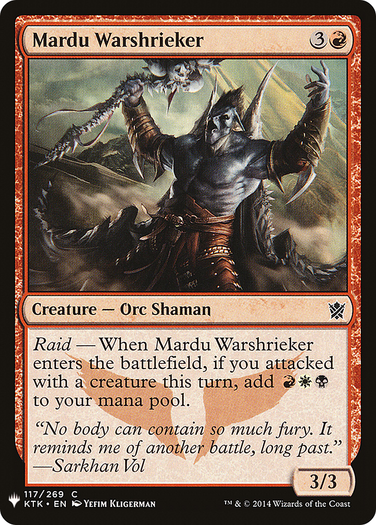Mardu Warshrieker (117) - The List