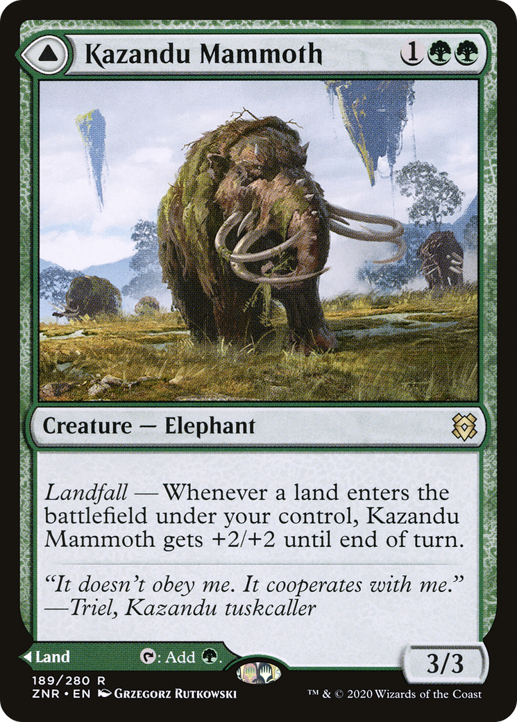 Kazandu Mammoth (189) - Zendikar Rising