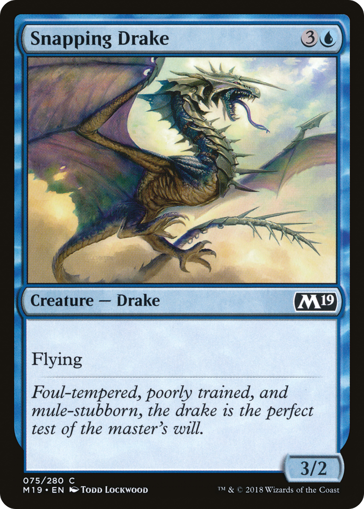 Snapping Drake (075) Foil - Core Set 2019