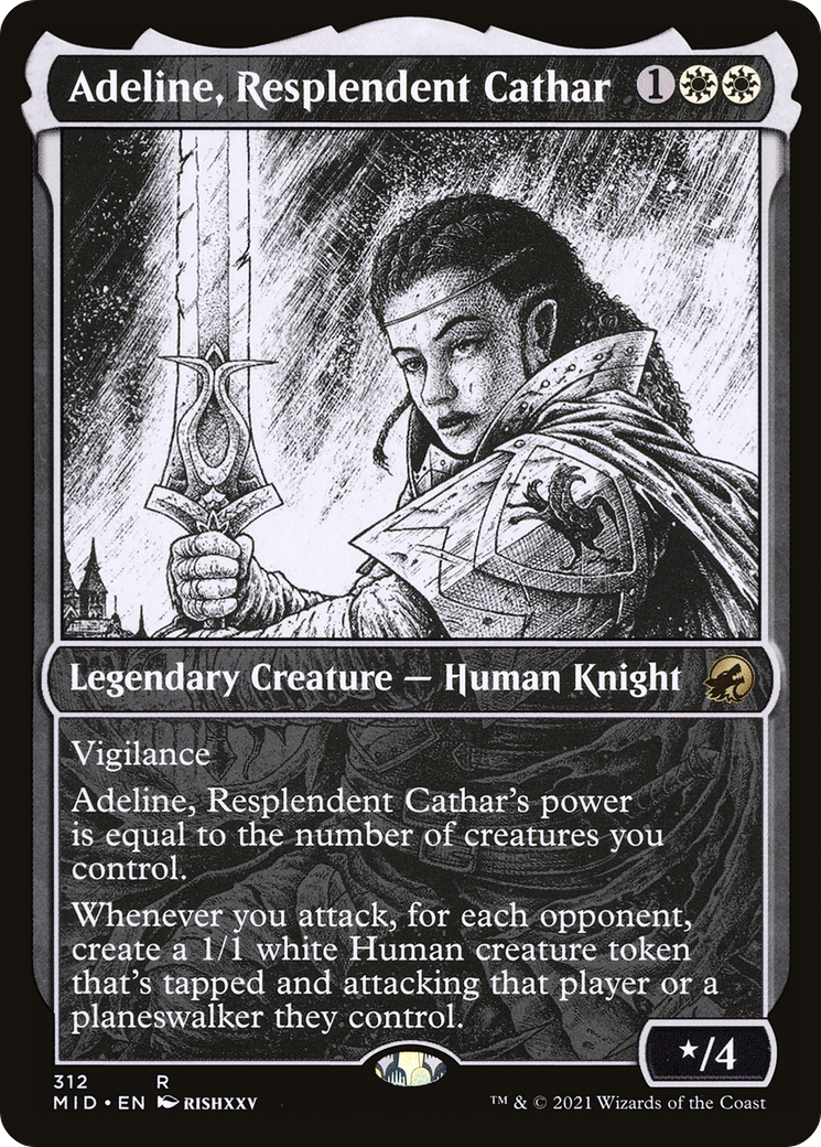 Adeline, Resplendent Cathar (Showcase) (312) Foil - Innistrad: Midnight Hunt
