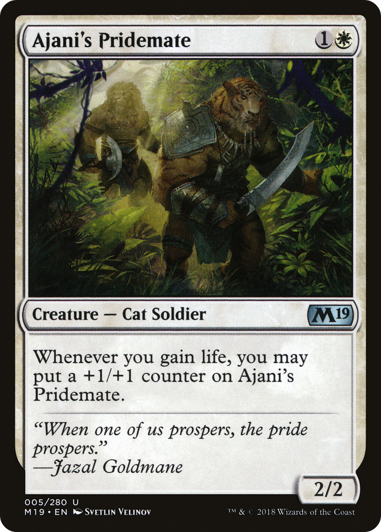Ajani's Pridemate (005) Foil - Core Set 2019