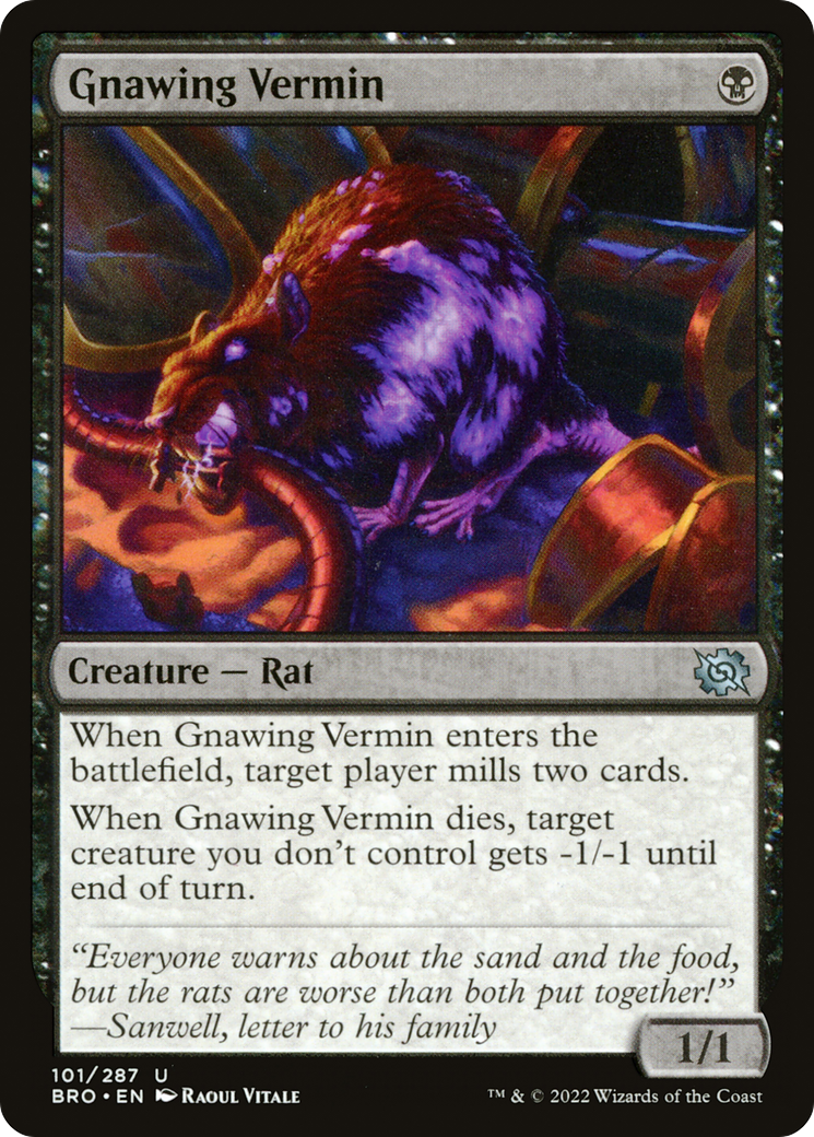 Gnawing Vermin (101) Foil - The Brothers' War