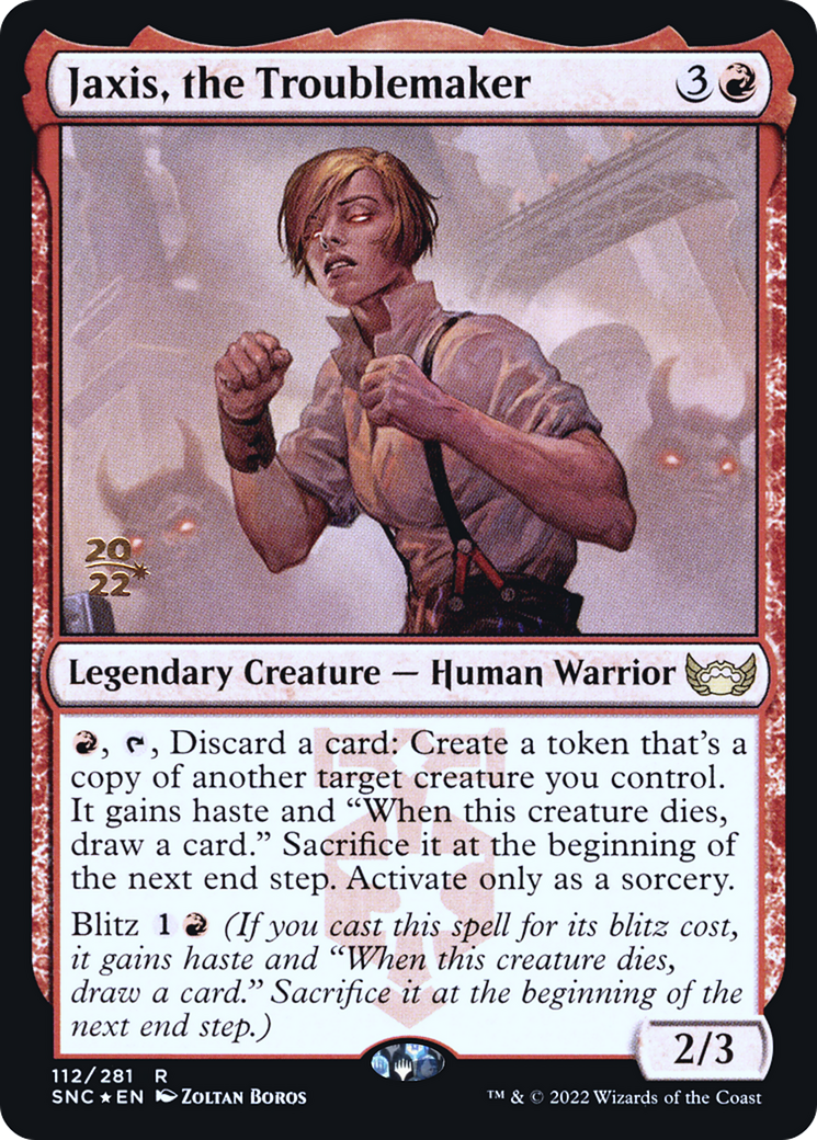 Jaxis, the Troublemaker (112) Foil - Streets of New Capenna Promos